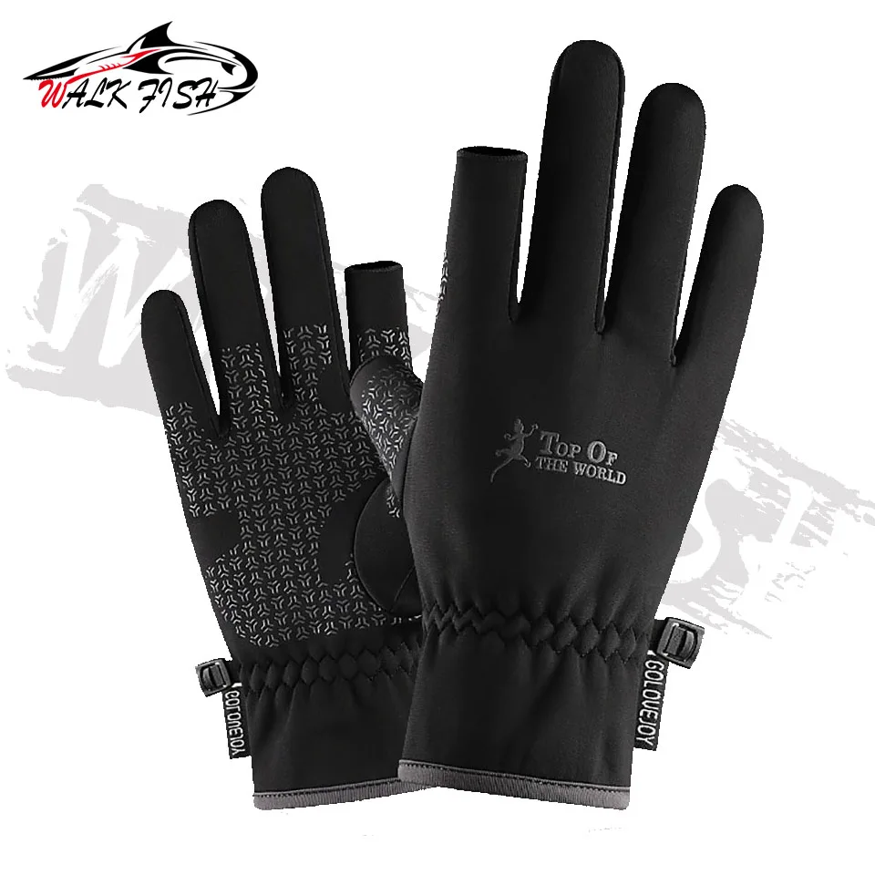 1 Pair Winter Fishing Gloves Women Men Universal Keep Warm Fishing Protection Anti-slip Outdoor Angling fishing gloves