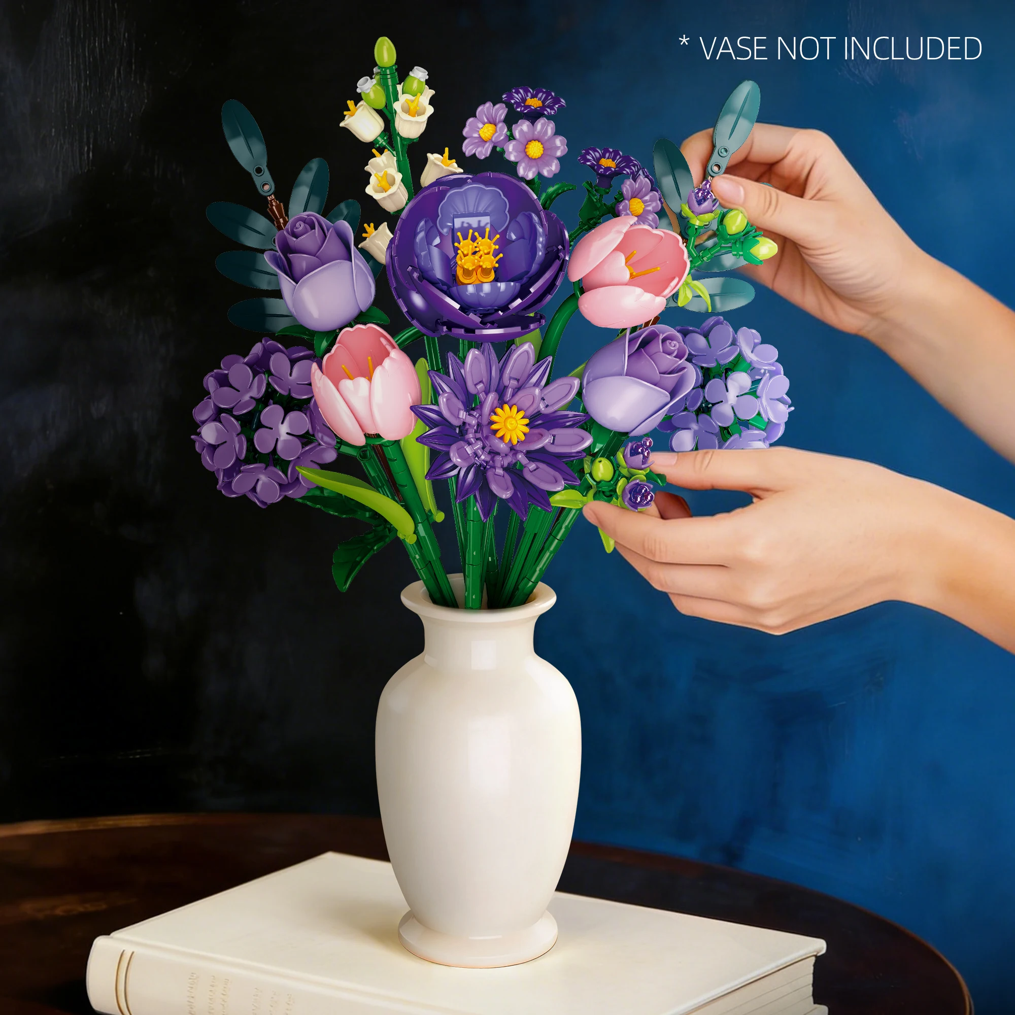 DIY Flower Bouquet Girls' Gifts Building Blocks-Educational Toy for Kids,Valentine Anniversary Christmas Party Gifts