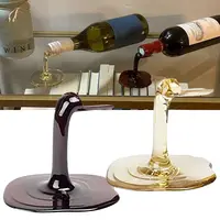 Fashion Display Your Favorite Wine Spilled Wine Bottle Holder Unique Way Fun Wine Bottle Stand ABS Creative Bottle Rack 2
