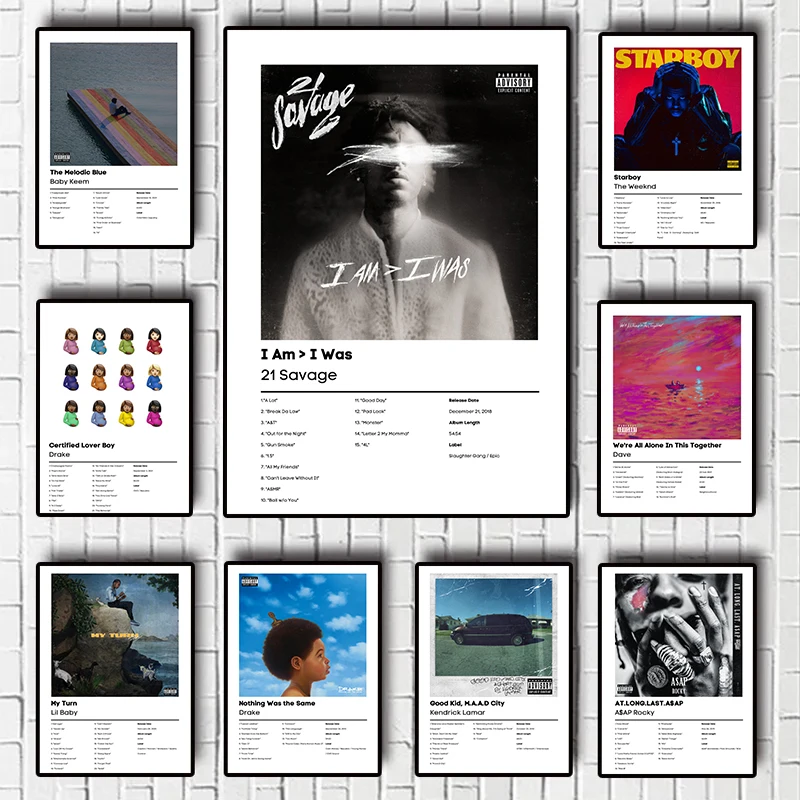 Rapper Album Poster Playboi-Carti Kendrick Lamar Baby Keem Canvas Printing Wall Art Decoration Hanging Paintings Decorazione Della Casa