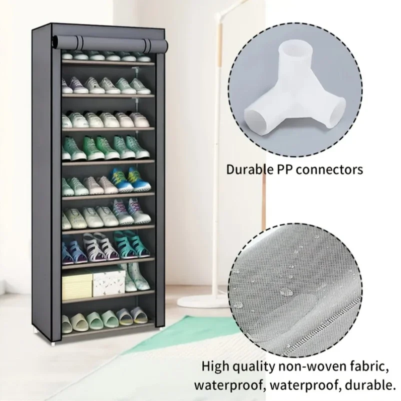 Dustproof Shoe Storage Rack Organizer Multilayer Nonwoven Shoes Storage Cabinet Home Hallway Space-saving Cabinets Shoe Shelf