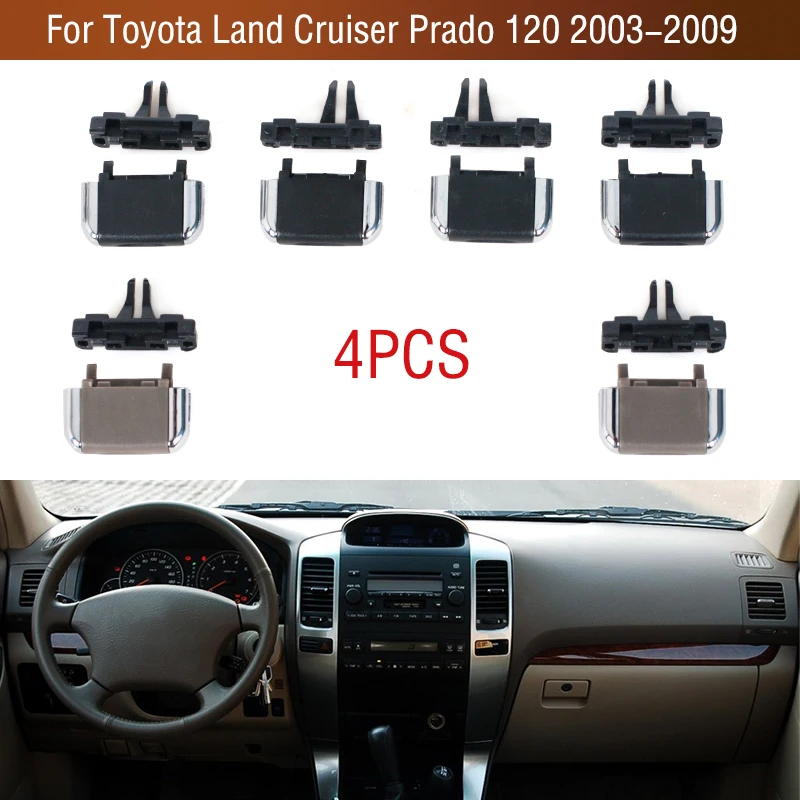 

4PCS For Toyota Land Cruiser Prado LC120 2003-2009 Front Air Conditioner Outlet A/C Air Conditioning Vents Tab Clip Repair Kit