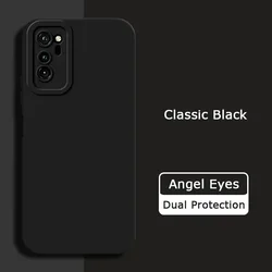 Premium Square Liquid Silicone Protective Phone Case - Soft Shockproof 360° Cover for Honor V30 (Classic Black)
