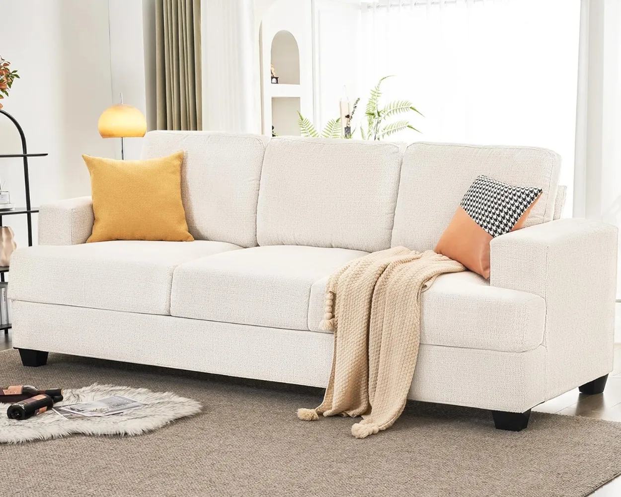 

89 Inch Sofa, Comfy Sofa Couch with Extra Deep Seats, Modern Sofa- 3 Seater Sofa, Couch for Living Room Apartment Lounge