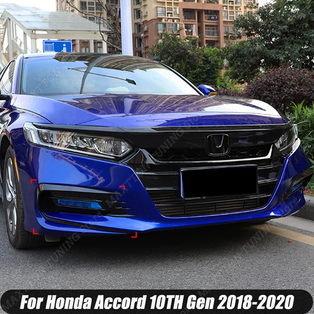 

Для Honda Accord 10 поколения 2018 2019 2020 передний бампер разветвители запотевающие детали для украшения крышки комплекты тюнинга ABS