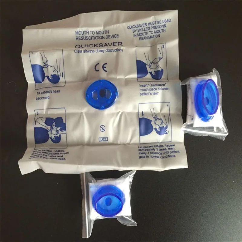 Disposable First Aid Breathing Respirator Mouth to Mouth CPR Face Shield Artificial Respiration Breathing Mask Rescue Tools