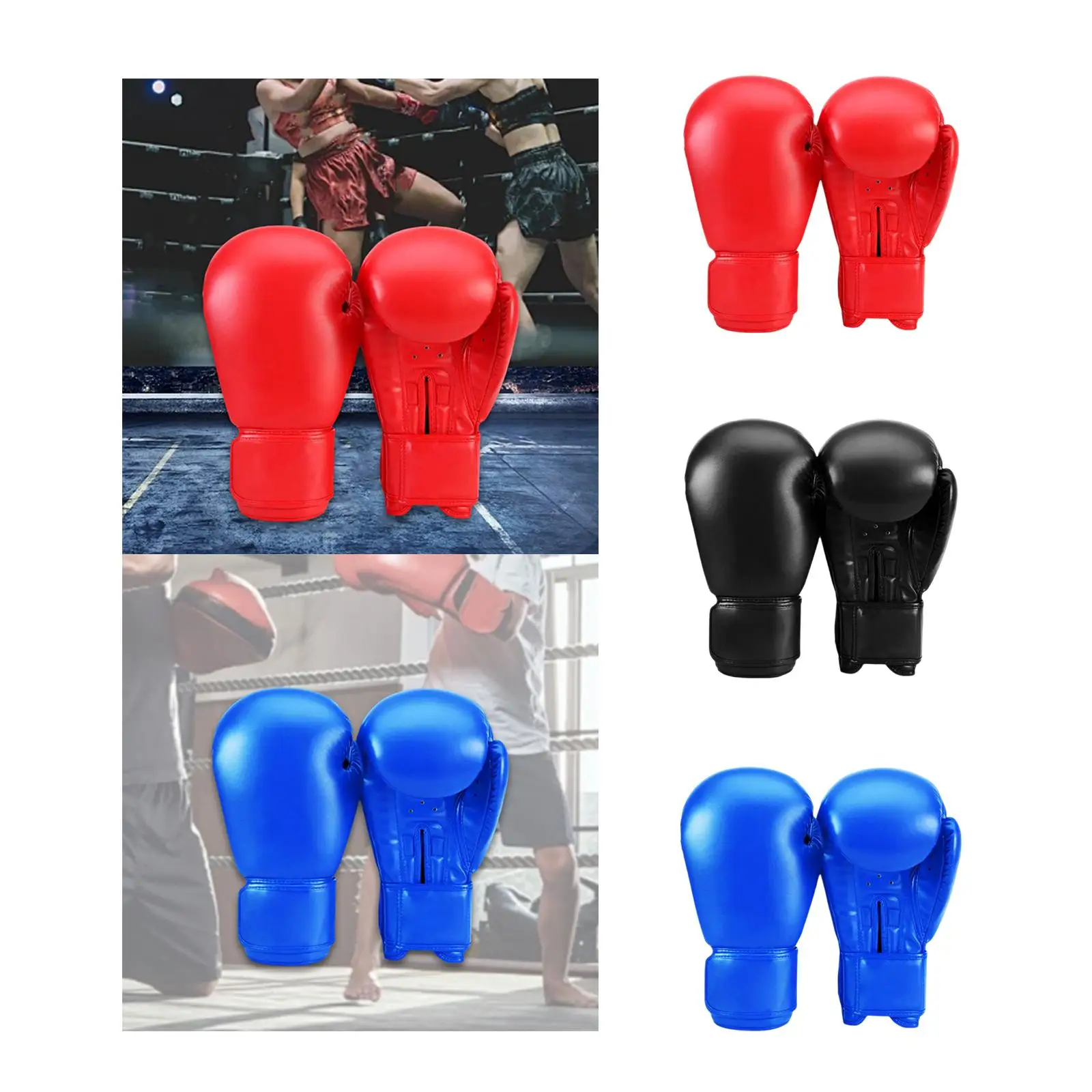 Adult Boxing Gloves Ventilation PU Leather Punching Bag Focus Mitts for Taekwondo Sparring Fitness Muay Thai Fighting Sports
