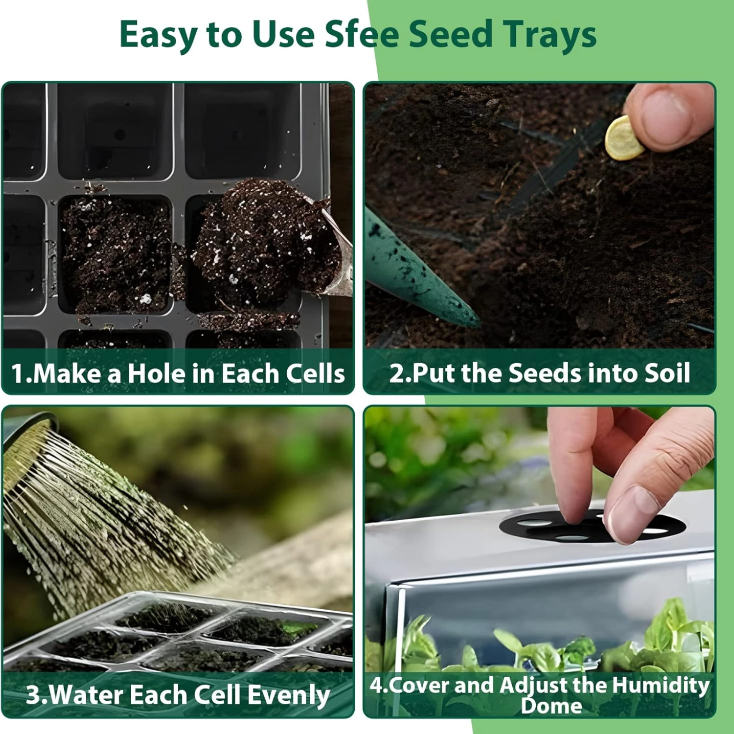 5 Pack Seed Starter Tray with Ventilation 3