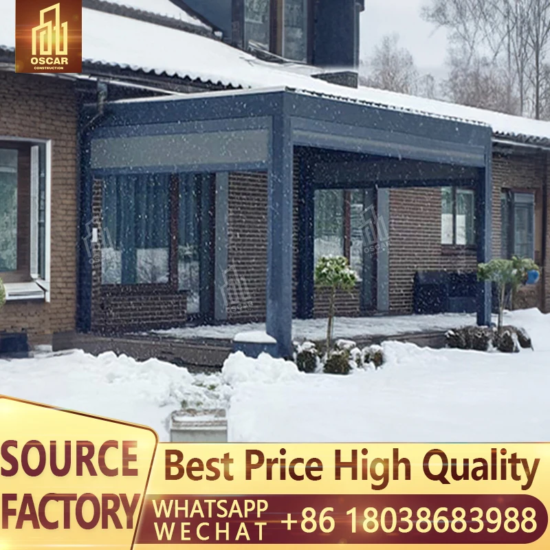 Pérgola eléctrica personalizable, cubierta de lujo moderna para terraza, tamaño 3x6, europeo