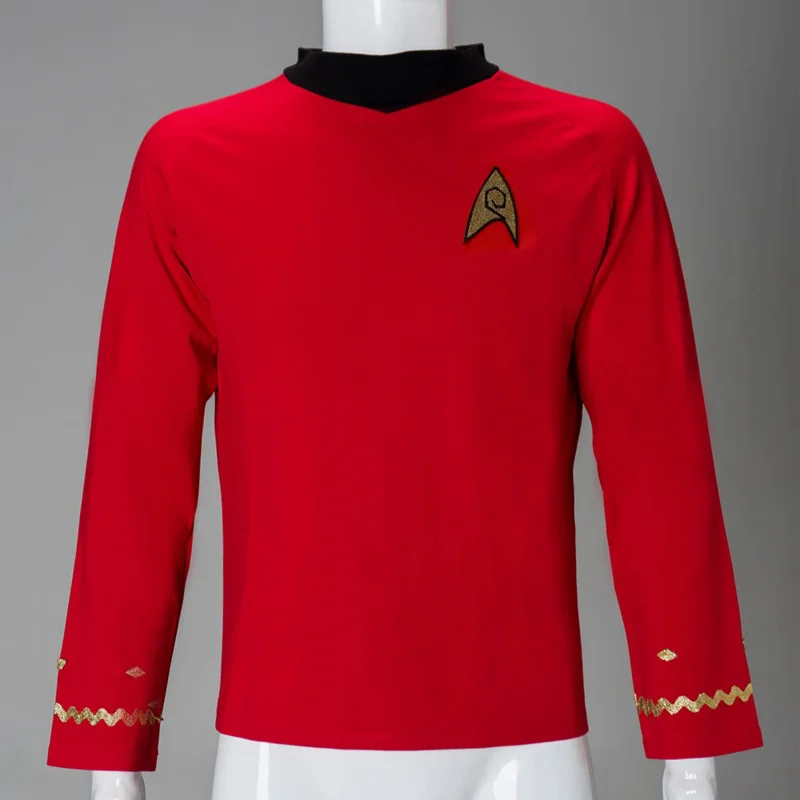 

Cosplay Star The Original Series TOS Rek Cosplay Scotty Red Shirt Uniform Costume Halloween New