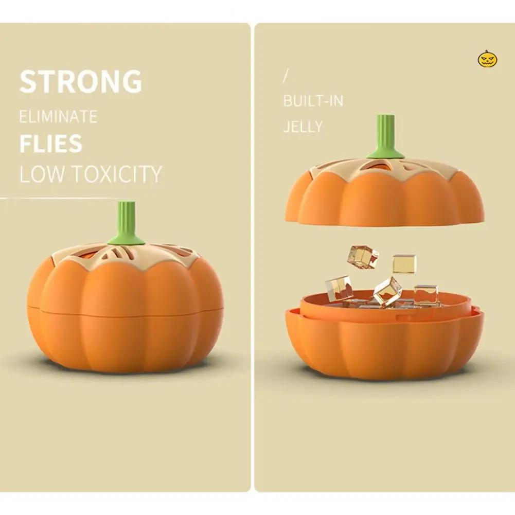Indoor Fly Trap Effective Reusable Pumpkin-shaped Fly Trap with Long-term Volatilization Safe for Humans Sticky Jelly Super