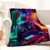 Neon Gaming Controller Blanket - Soft, Cozy, Stylish Decor for Ultimate Home Comfort and Ideal Gift for Gamers 2