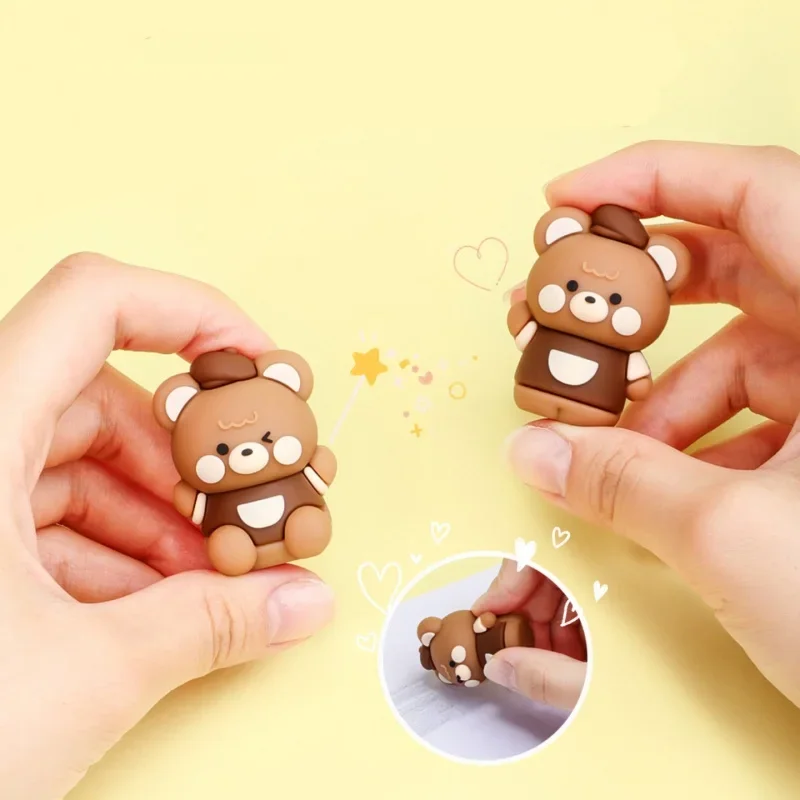 

Cartoon Bear 3D 3D Decoration Eraser Student Stationery