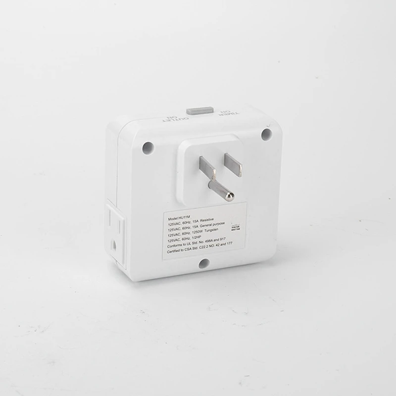 1 PCS HU11M American Standard Timing Socket White 24 Hours Cycle Timer Intelligent Mechanical Time Switch