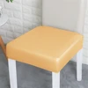 PU Leather Square Chair Cushion Cover Waterproof Kitchen Dining Seat Slipcovers Removable Dining Room Chair Seat Cushion Cover 2