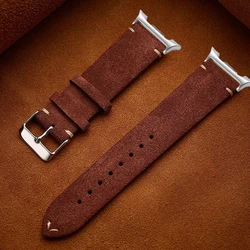Premium Suede Leather Wristband Bracelet - Watch 8 40mm44mm46mm (Deep Brown)