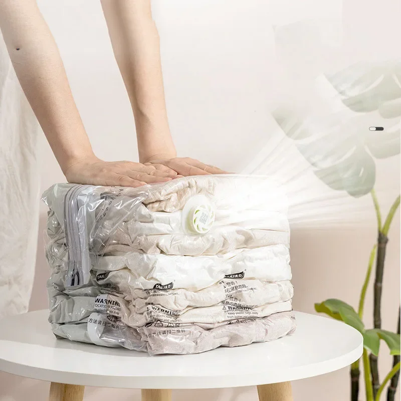 Vacuum Compression Bag Compressed Clothes Foldable Save Space Pillow Blanket Bedding Compression Pack Organizer Storage Packet 2