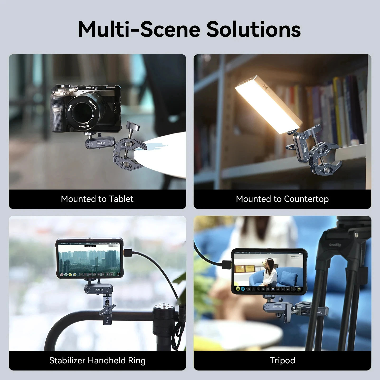 Smallrig-super Clamp com Ballheadcâmera Mount Adaptador de Liberação Rápida para Gopro Monitor Luz Led Carga 35 kg 4102 - Image 2