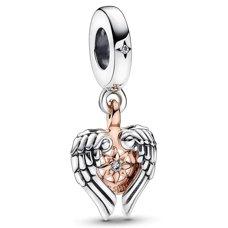 

Original Moments Celestial Compass Angel Wings Dangle Bead Charm Fit Pandora 925 Sterling Silver Bracelet Bangle Diy Jewelry