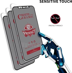 Matte Ceramic Privacy Screen Protector - 3 Pack, Anti - Spy Film Glass - Ceramic Privacy