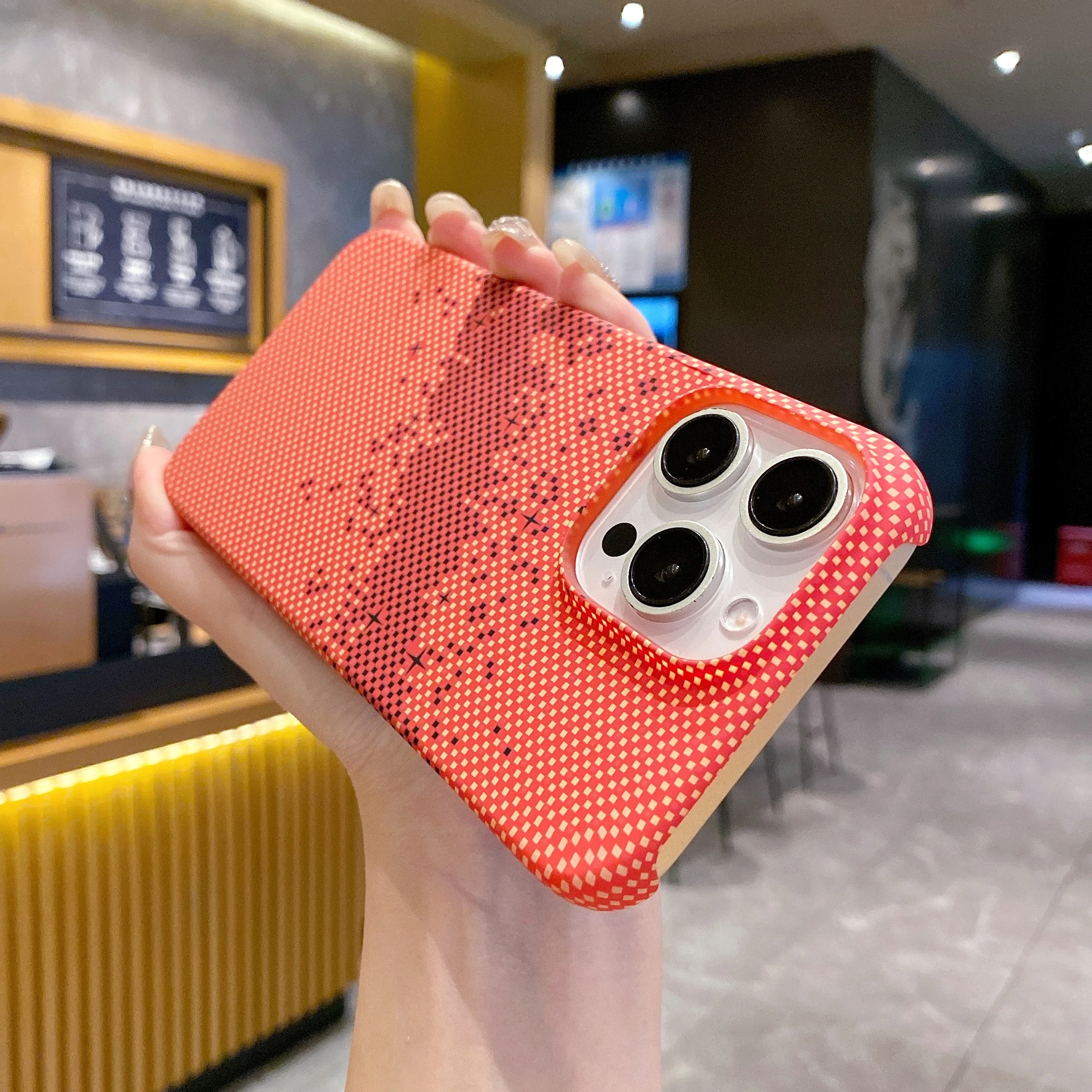 Fashion Kailaf Matte Carbon Slim Phone Case - Starry Sky Patterned Shockproof Hard Cover