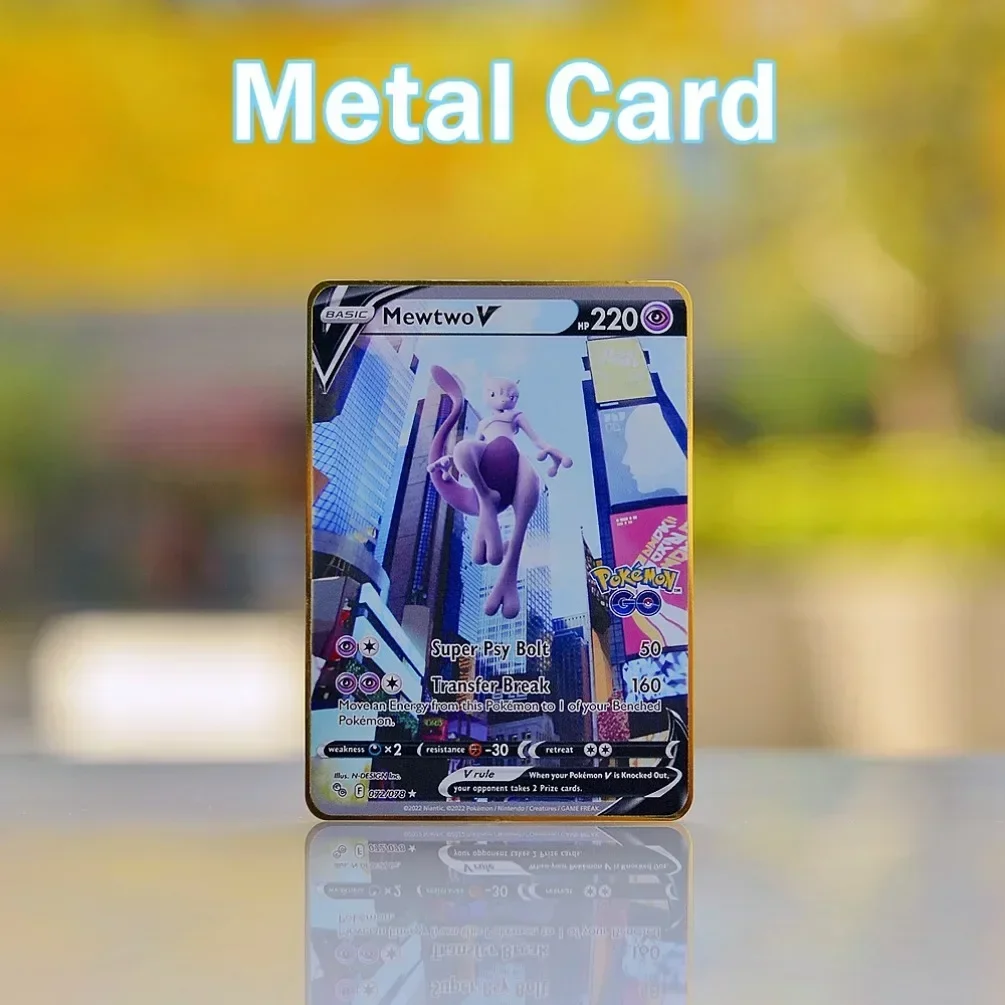 Pokemon Cards Game Cards Anime Cards Anime Trading Cards Collectible Cards Playing Cards Metal Pok&eacute;mon Letters Pokemon Card Venusaur Vmax Charizard Pikachu V Mewtwo Gold Iron Playing Cards Anime Games Gifts Kids Toys