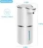 Automatic Soap Dispenser Touchless Foaming Soap Dispenser 380ml USB Rechargeable Electric 4 Level Adjustable Foam Soap Dispenser 4