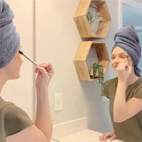 Microfiber Hair Towel Wrap for Women Curly Long Hair,Super Absorbent Hair Plopping Towel Curly for Wet Hair,Soft Hair Drying 4