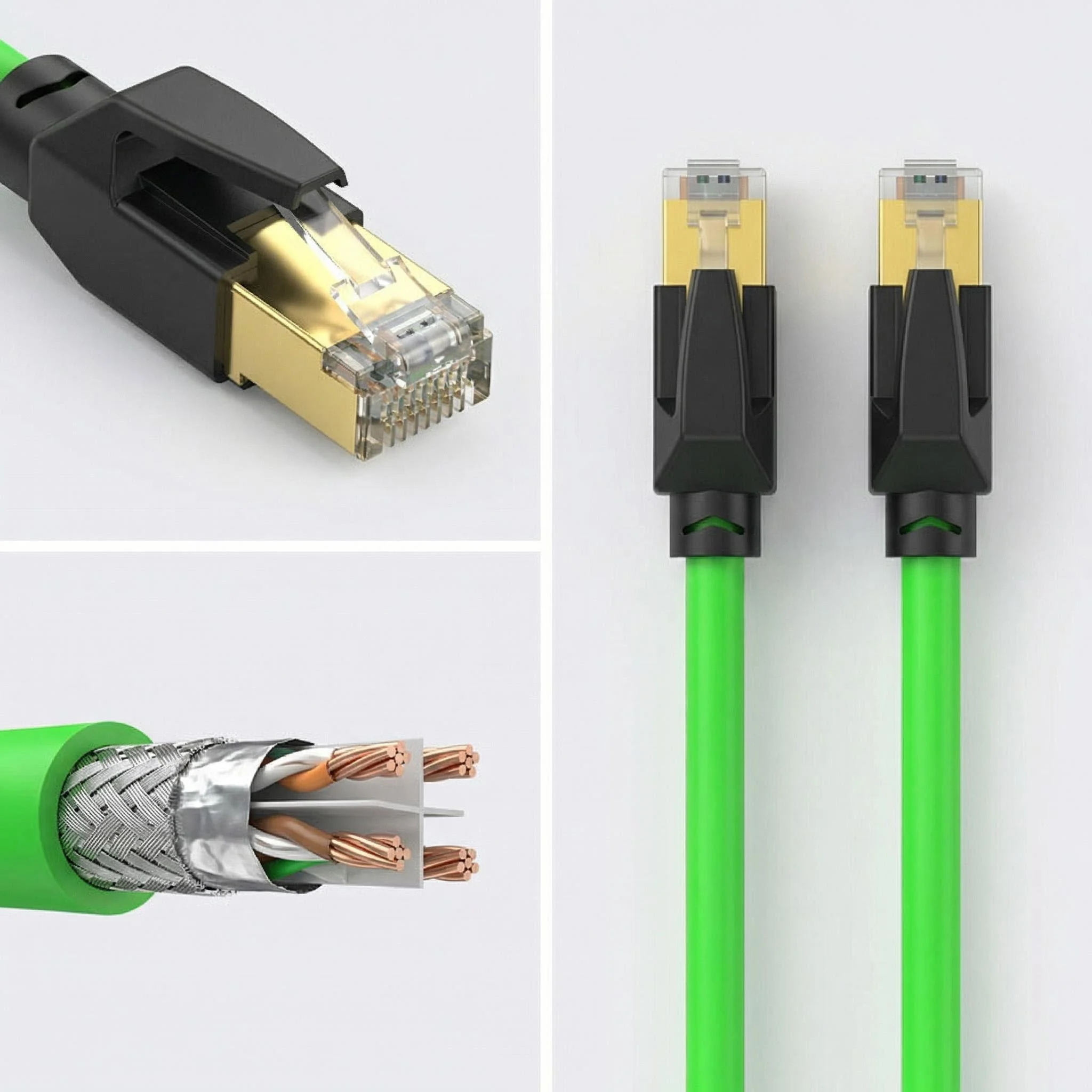 CAT6A 산업용 네트워크 케이블 서보 고유연성 프로피넷 8핀 RJ45 연장선 차폐 라우터 케이블 간섭 방지