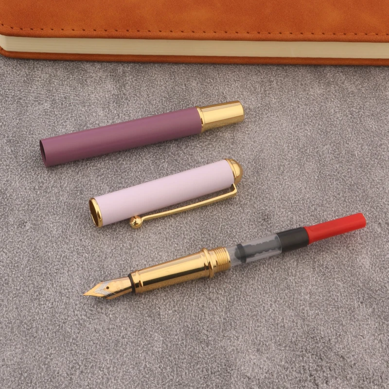 1pc Brand New Metal Fountain pen matte purple Stationery Office School Supplies Writing Gift 6
