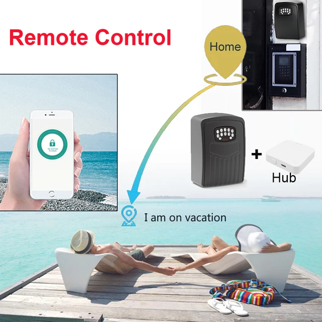 Tuya Bluetooth Key Security Boxes Remote Unlock Password Smart Home Life Inteligente Lock Storage Box Included Hub ﻿ 2