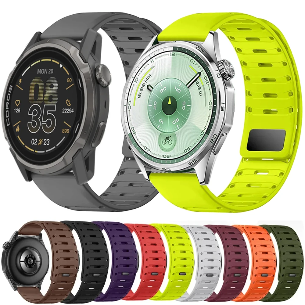 22mm Silicone Magnetic Buckle Watch Strap