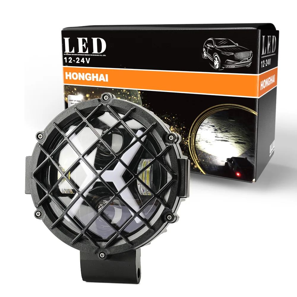 CAWOSS Car Led Work Light 7 inch Mesh External Light Offroad Vehicle