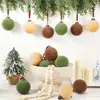 Wired Christmas Ornaments Flocked Velvet Christmas Ball Ornaments Set for Holiday Party Decor 15 Pcs 3.15 Inch Plastic Balls