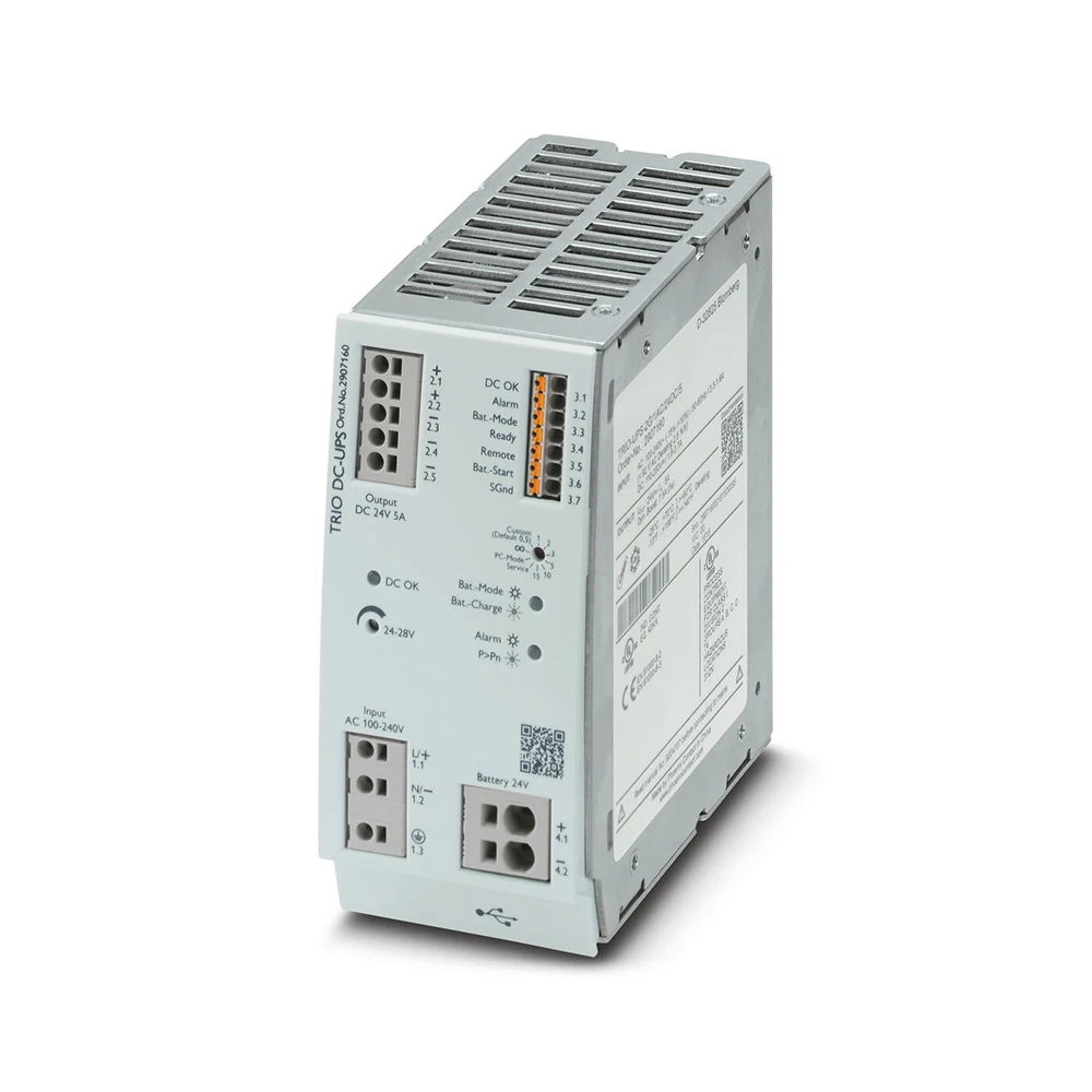 2907160 TRIO-UPS-2G/1AC/24DC/5 TRIO DC-UPS For Phoenix 24VDC/5A Uninterruptible Power Supply Fast Ship 4 2907160 TRIO-UPS-2G/1AC/24DC/5 TRIO DC-UPS For Phoenix 24VDC/5A Uninterruptible Power Supply Fast Ship - Image 2