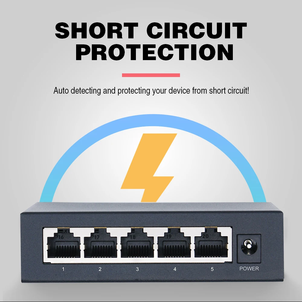 Optfocus-active Ethernet Switch Ethernet Hub Splitter Divisor de Energia Power Splitter 48w 802.3af 802.3at - Imagem 5