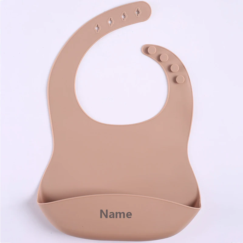 Silicone Bib Baby Drool Catcher with Free Name Engraving Creative Gifts Customized for Boys and Girls