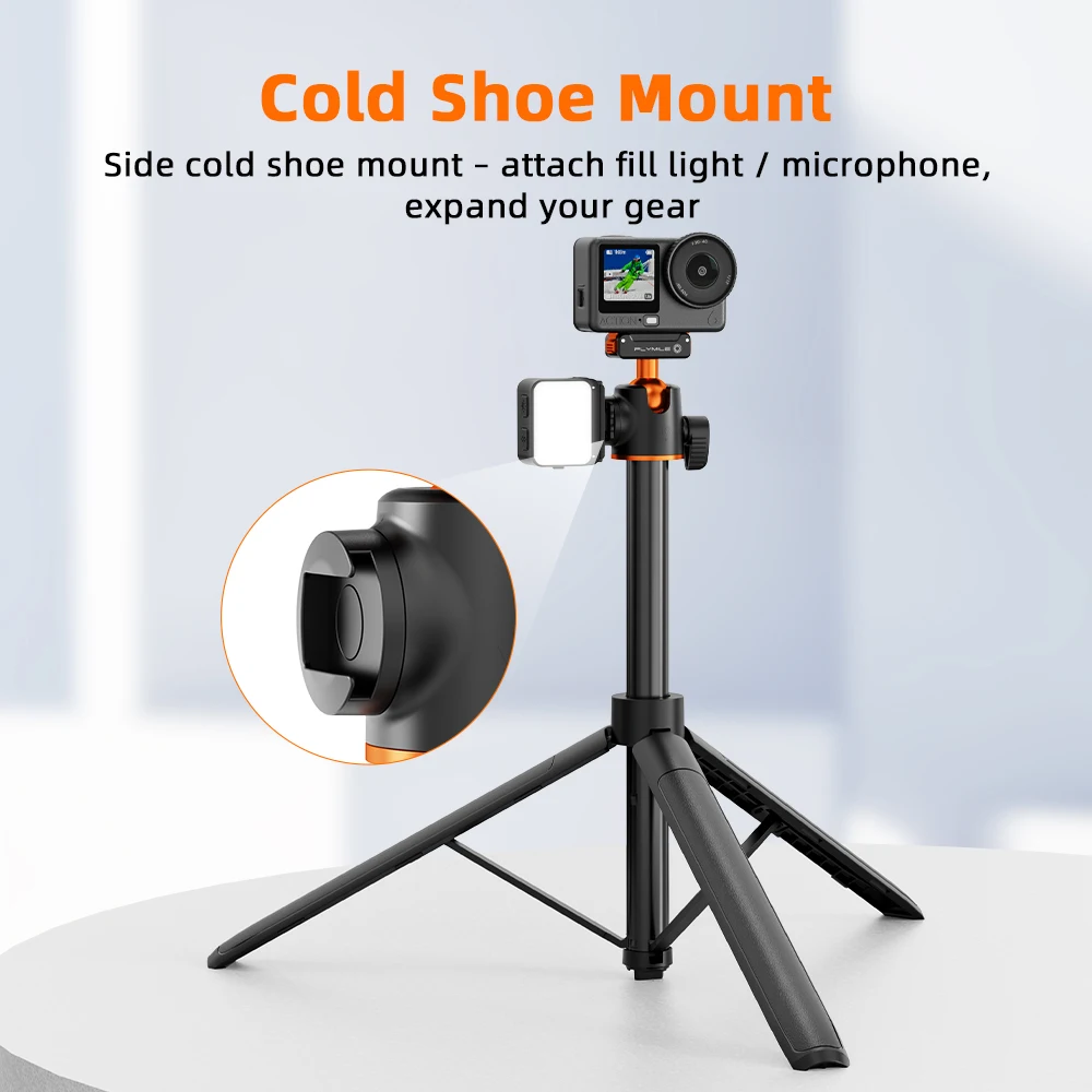 Flymile Magnetic Selfie Stick For DJI OSMO Action 6/Nano Accessories Quick-release Base Mount Tripo 140CM Extenable_voghion.com