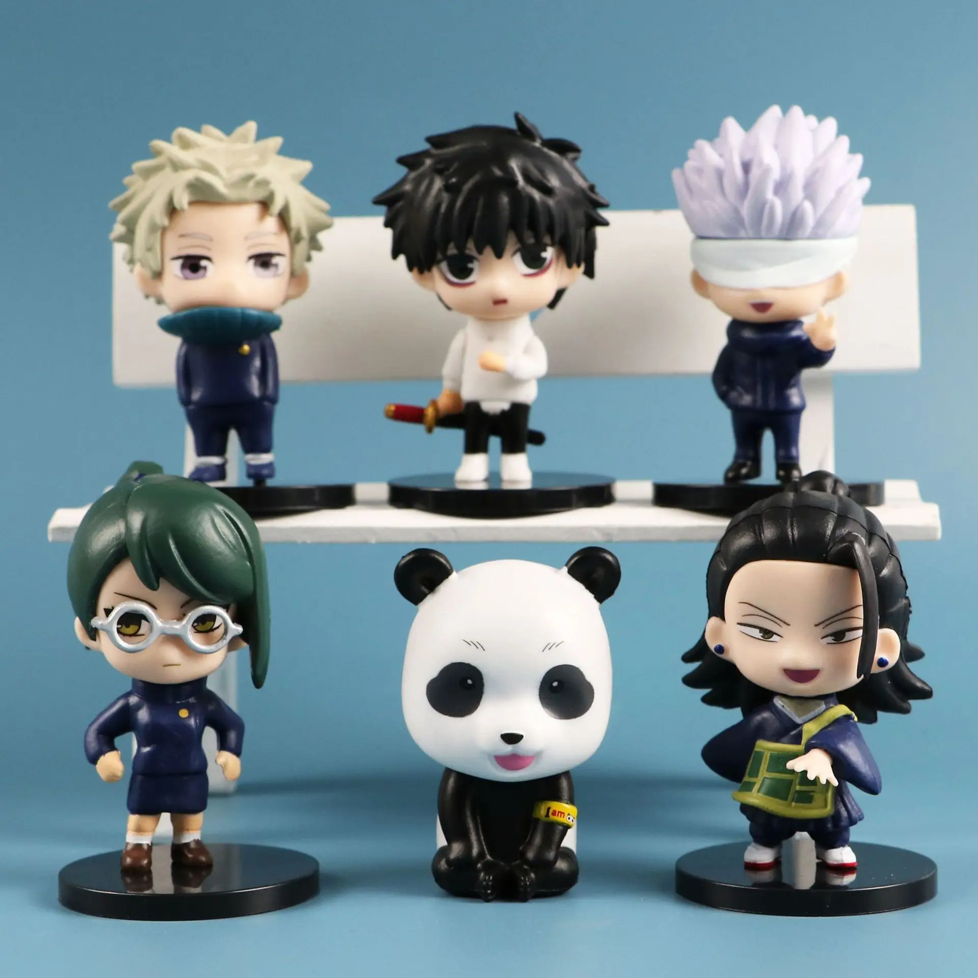 

6pcs Jujutsu Kaisen Okkotsu Yuta Geto Suguru Inumaki Toge Zenin Maki Gojo Satoru Anime Action Figure Toys Doll Christmas Gift