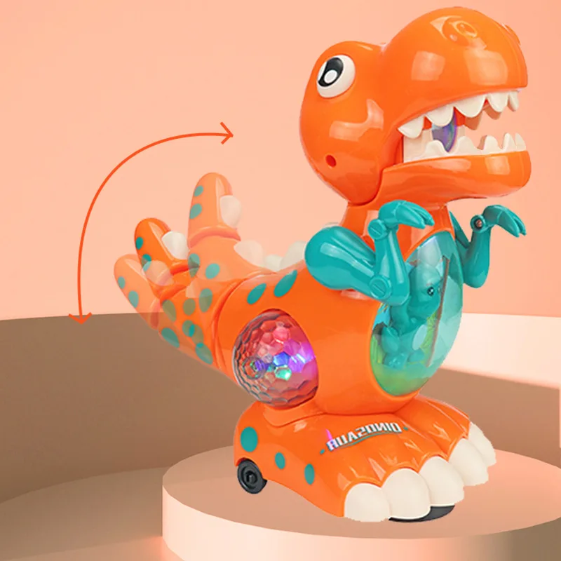 New Walking Dinosaur Electric Toys Model Robot Cartoon Nteractive Electric Animal Light Music Intelligent Toys Gift For Children 3