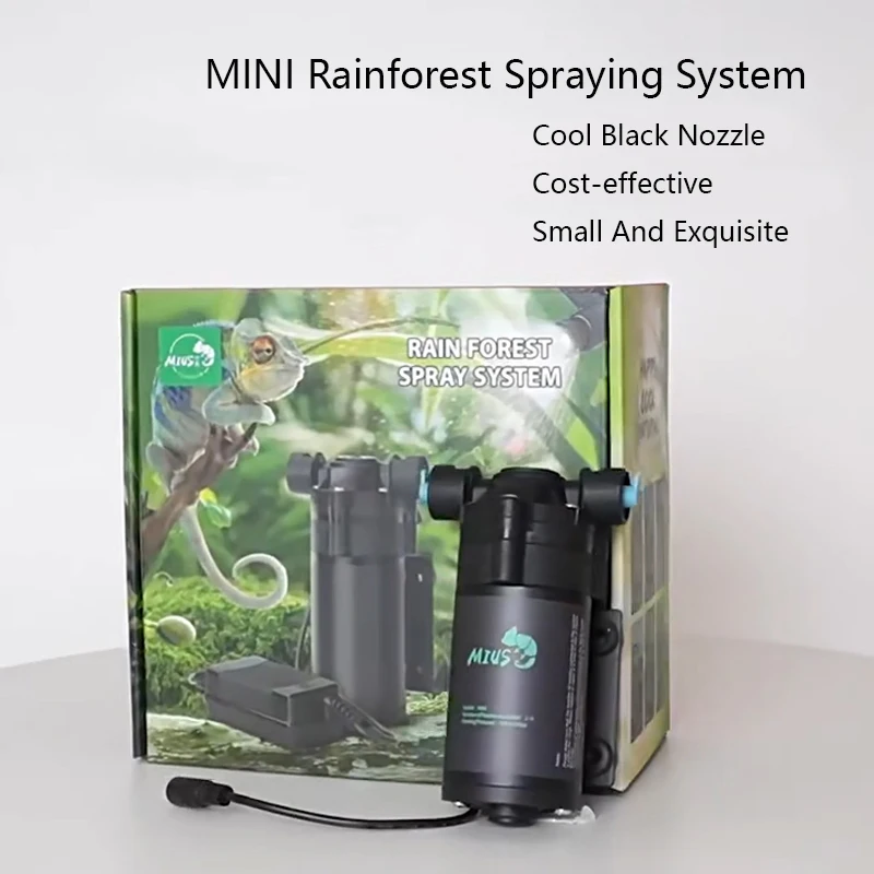 

MIUS Silent Reptile Fogger Mist System Pump Humidification Cooling System Irrigation Terrarium Spraying Device Misting Spray Kit