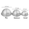 2PCS Round Aluminium Alloy Ball Bath Bomb Molds DIY Tool Bath Bomb Salt Ball Homemade Crafting Gifts Semicircle Sphere Mold 4