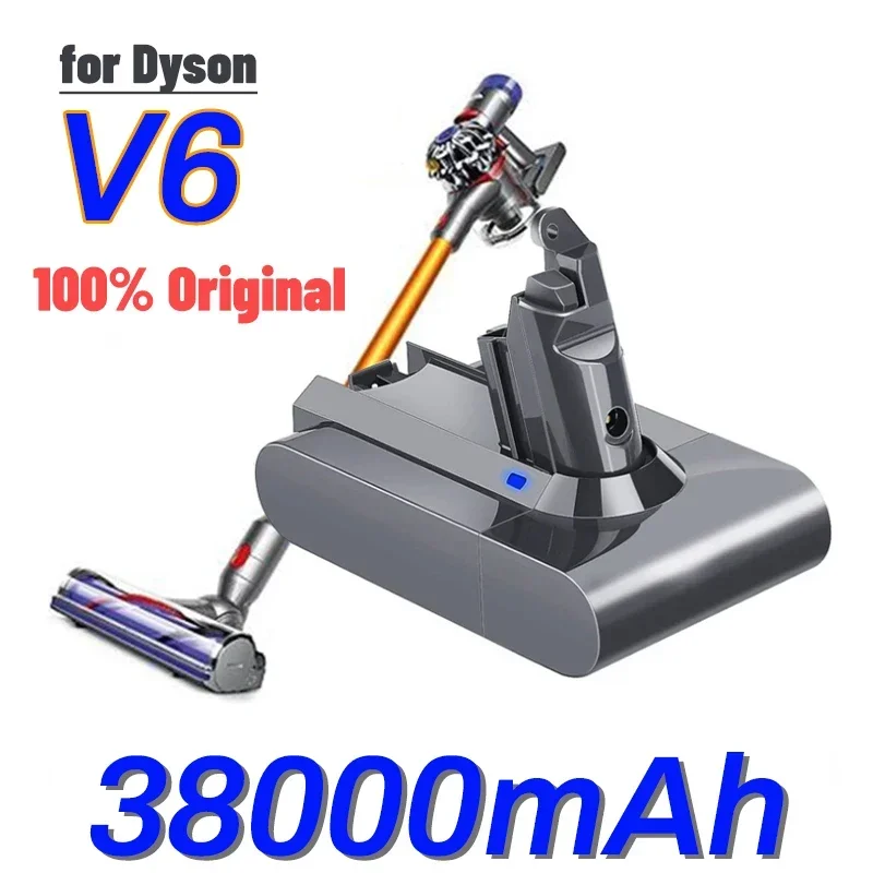 

2024 Latest 21.6V 38000mAh Dyson V6 Lithium ion Battery DC58 DC59 DC62 DC74 SV09 SV07 SV03 965874-02 Vacuum Cleaner Battery L30