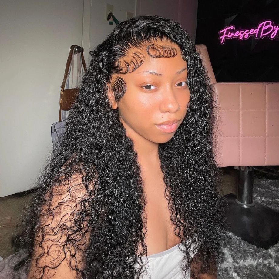 

Парик фронтальный с глубокой волной 13x4 HD, парик из человеческих волос на сетке, 30, 40 дюймов, вьющиеся человеческие волосы, волнистые волосы, фронтальные парики на водной сетке для женщин