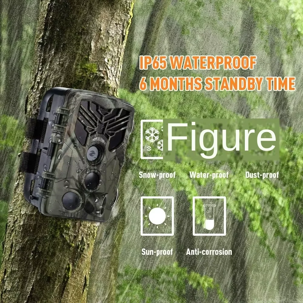 4K WIFI Live Stream Hunting Cameras Live Broadcast Trail Camera 30MP APP Bluetooth Night Vision WIFI830PRO Wildlife Photo Traps