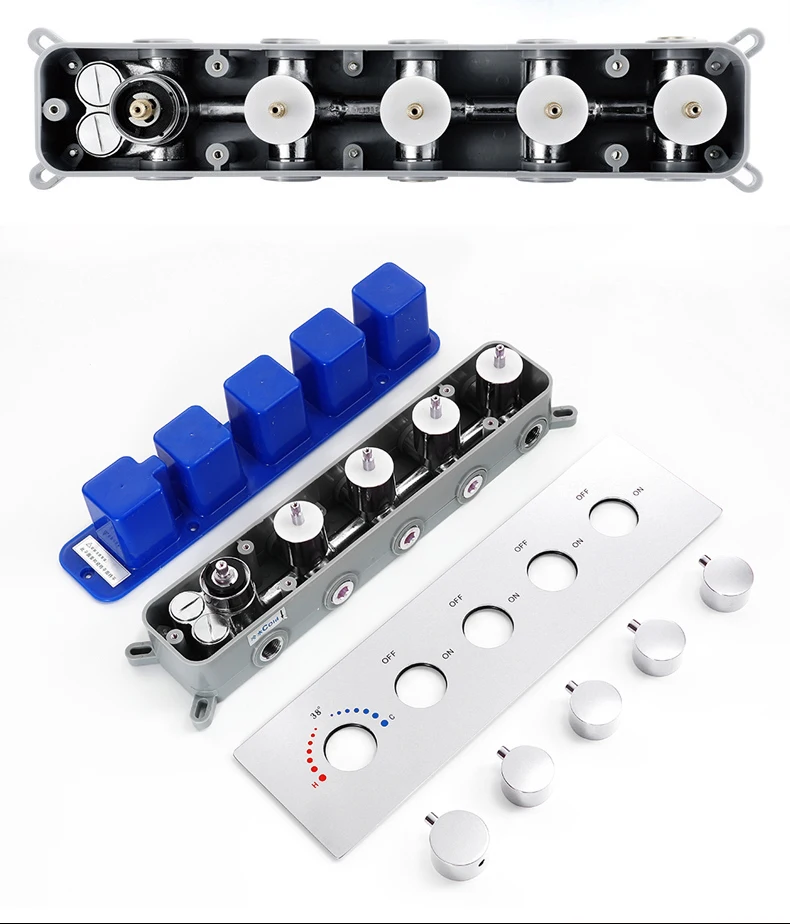 Description Picture 4 of itemThermostatic Shower Faucet Mixing Valve Bathroom Accessories Brass Concealed Valve Wall Mounted Shower Controller For Showerhead