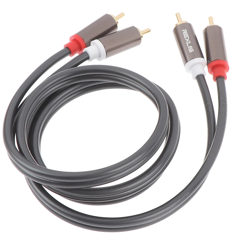 2RCA To 2 RCA Coaxial Audio Cable 3.5 Jack Stereo RCA Audio Cord 1m For Home Theater DVD TV Amplifier CD Soundbox