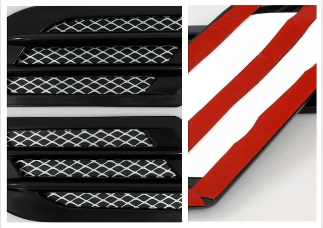 Prese D'Aria Decorativi Per Auto - Adesivi Universali In Plastica ABS, Colore Rosso - Foto 8