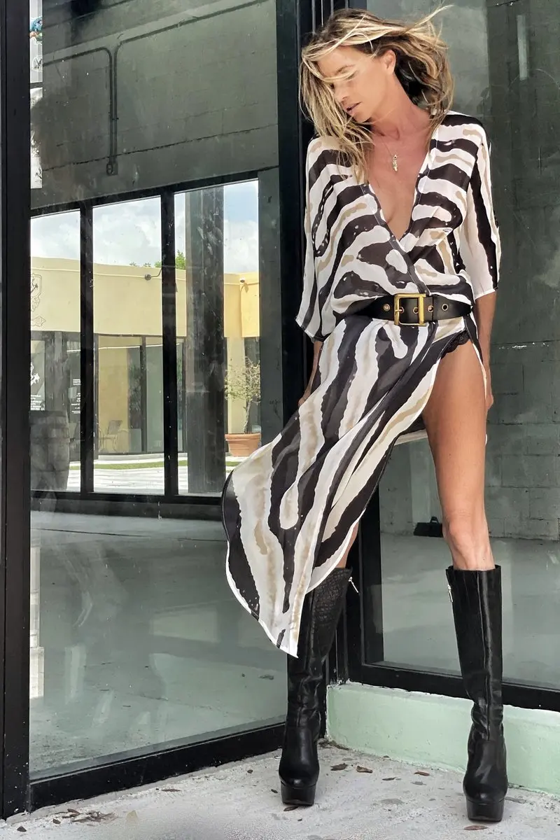 New 2024 Summer Print Plus Size Sun Protection Beach Loose Vacation Chiffon Cardigan Lady Women Trending Clothing Cover Up