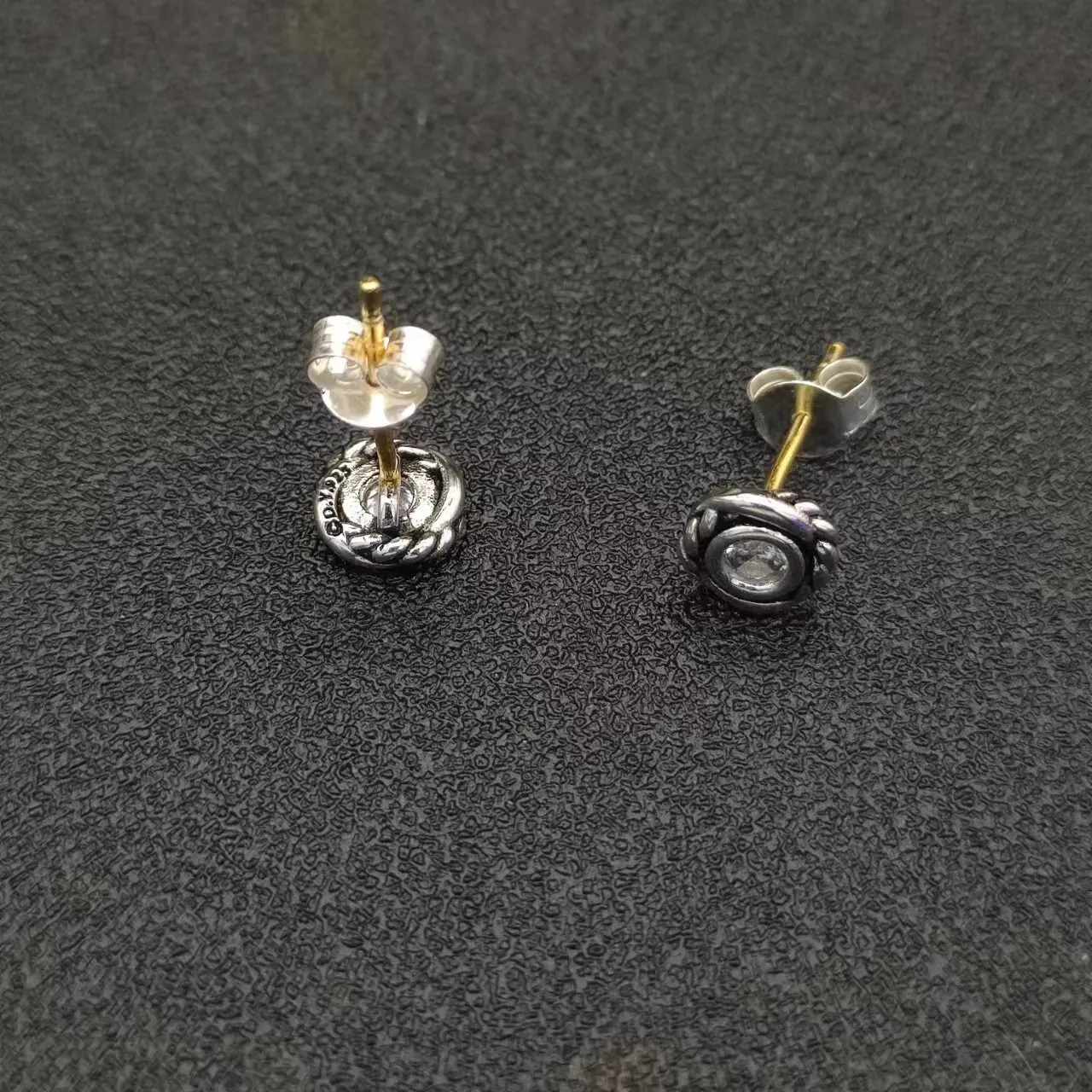 

New DY Gold Hook Twisted Wire Buckle Earrings in Sterling Silver with 14K Yellow PlatedPlated